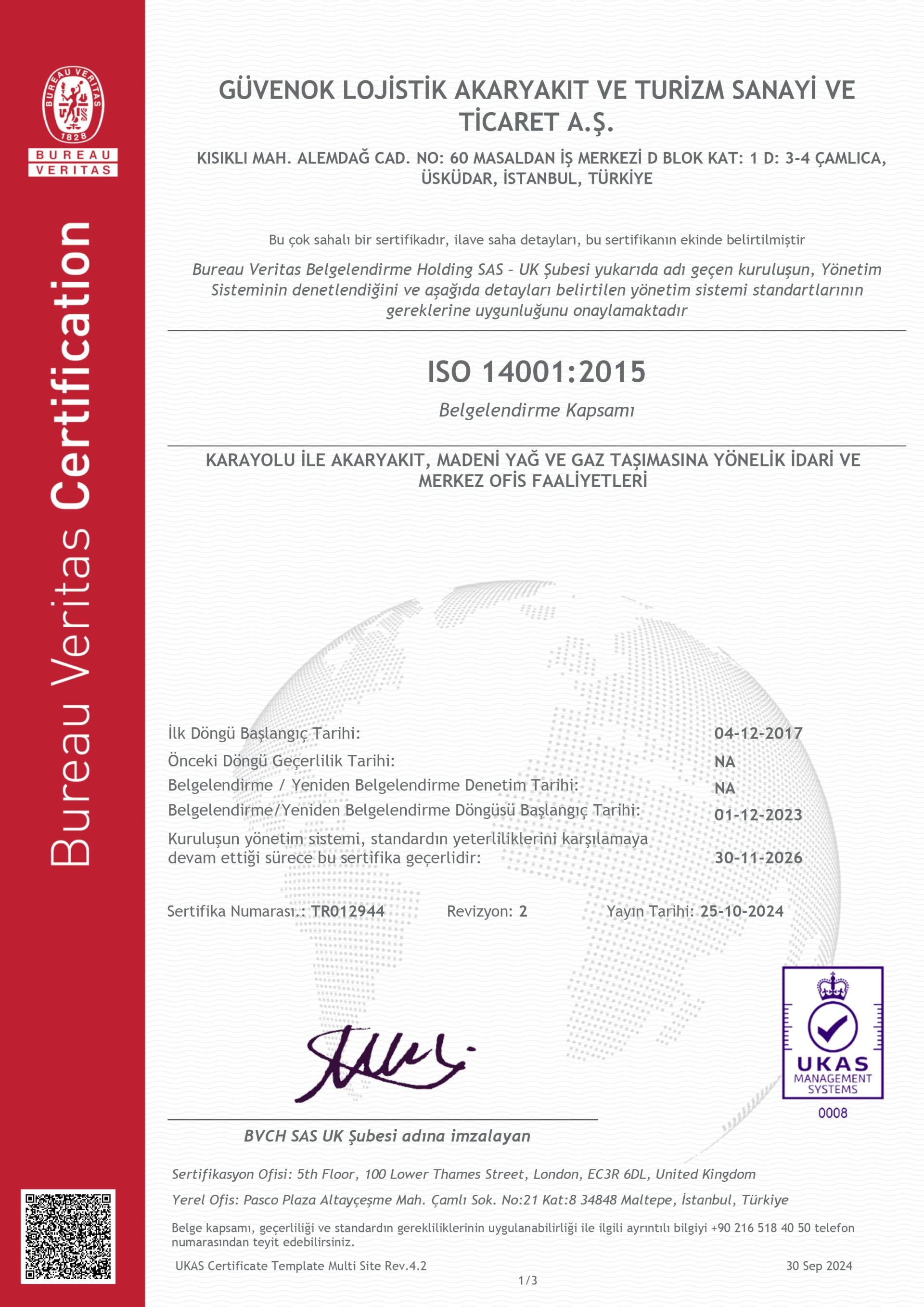 Güvenok - ISO 14001 TR